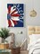 Patriotic 4th of July Diamond Painting Kits for Adults Beginners, Welcome Daisy 5D Diamond Art, DIY Full Round Drill Paint with Diamonds, Home Wall Decor